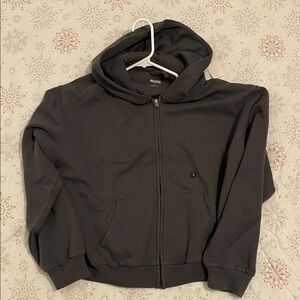 Hollister Charcoal Gray Zipper Hoodie
